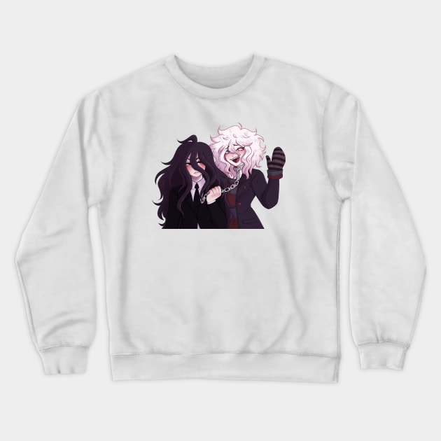 Izuru Kamukira and Servant Komaeda Crewneck Sweatshirt by Rainb0w-S0da